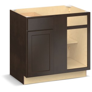 RELIABILT Parkstone II Blind Base, Espresso Stained, 36" W, 1 Door 1 Drawer, Fully Assembled - 641036 | Lowe's Pro Supply